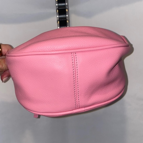 By Far Bubblegum pink leather handle bag with detachable crossbody chain - Picture 5 of 7